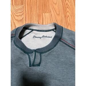 Tommy Bahama crew V-neck sweater men’s medium blue